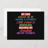 Mijn favoriete kleinkinderen briefkaart (Voorkant / Achterkant)