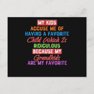 Mijn favoriete kleinkinderen briefkaart