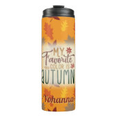 Mijn favoriete kleur is Autumn gepersonaliseerd si Thermosbeker (Voorkant)