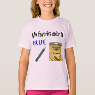 Mijn favoriete kleur is blauw t-shirt