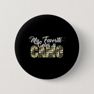 Mijn favoriete kleur is Camo Funny Camouflage Hunt Ronde Button 5,7 Cm