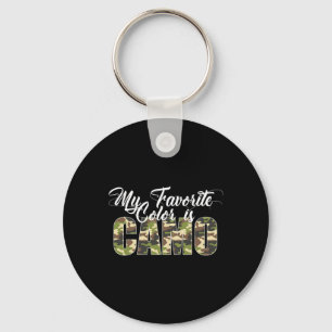 Mijn favoriete kleur is Camo Funny Camouflage Hunt Sleutelhanger