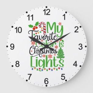 Mijn favoriete kleur is Christmas Lights-55667 Grote Klok