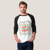 Mijn favoriete kleur is Christmas Lights-66557 T-shirt (Voorkant volledig)