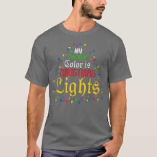 Mijn favoriete kleur is de kerstlampboom t-shirt