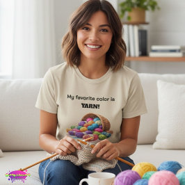 Mijn favoriete kleur is garen t-shirt