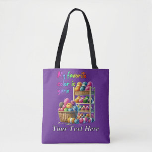 Mijn favoriete kleur is garen tote bag
