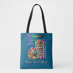 Mijn favoriete kleur is garen tote bag