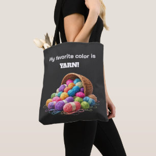 Mijn favoriete kleur is garen tote bag