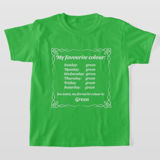 Mijn favoriete kleur is groen t-shirt (Laagn)