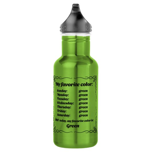 Mijn favoriete kleur is groen waterfles (Rechts)