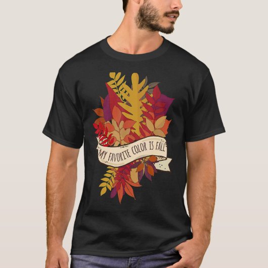 Mijn favoriete kleur is Herfst T-shirt (Voorkant)