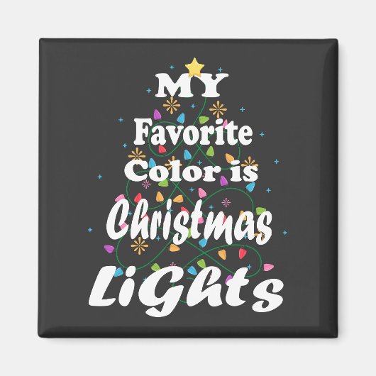 Mijn favoriete kleur is het kerstlampje magneet (Voorkant)