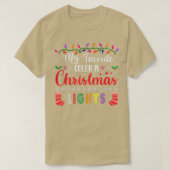 Mijn favoriete kleur is het kerstlicht T-shirt Fun (Design voorkant)