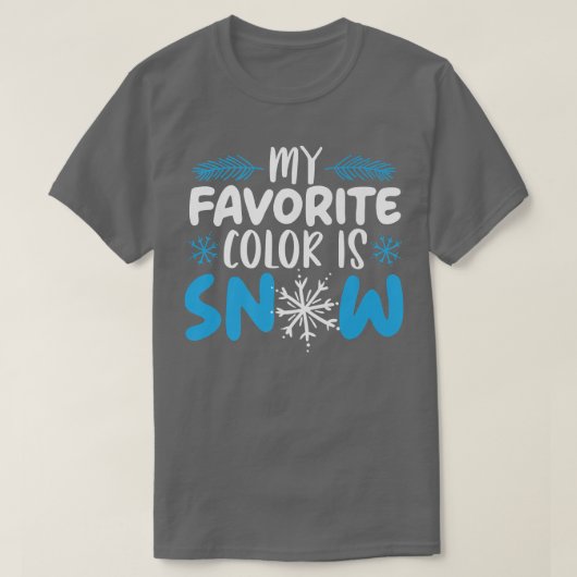 Mijn favoriete kleur is het winterseizoen van de s t-shirt (Design voorkant)