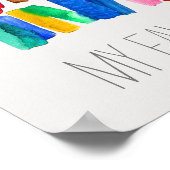 Mijn favoriete kleur is je regenboogkunst poster (Hoek)
