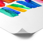 Mijn favoriete kleur is je regenboogkunst poster (Hoek)