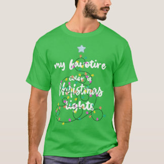 Mijn favoriete kleur is kerst licht shirt beste ch