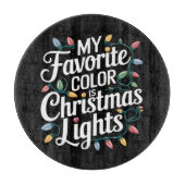 Mijn favoriete kleur is kerstfeestdag met kerstlam snijplank (Voorkant)