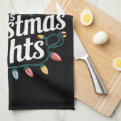 Mijn favoriete kleur is kerstfeestdag met kerstlam theedoek (Quarter Fold)