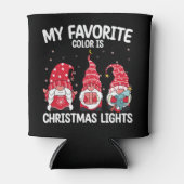 Mijn favoriete kleur is kerstlampje blikjeskoeler (Voorkant)