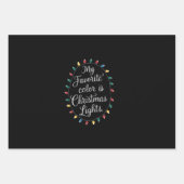 Mijn favoriete kleur is kerstlampjes feestdag inpakpapier vel (Voorkant)