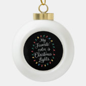 Mijn favoriete kleur is kerstlampjes feestdag keramische bal ornament (Voorkant)