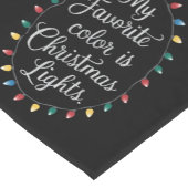 Mijn favoriete kleur is kerstlampjes feestdag korte tafelloper (Hoek)