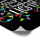 Mijn favoriete kleur is kerstlampjes Funny Xmas F Poster (Hoek)