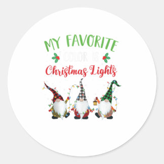 Mijn favoriete kleur is kerstlampjes Gn Ronde Sticker