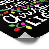 Mijn favoriete kleur is kerstlampjes grappige Kers Poster (Hoek)