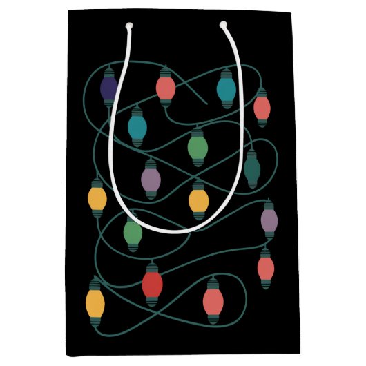 Mijn favoriete kleur is kerstlampjes grappige Paja Medium Cadeauzakje (Voorkant)