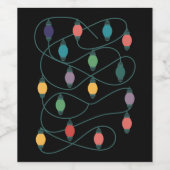 Mijn favoriete kleur is kerstlampjes grappige Paja Wijn Etiket (Enkel label)