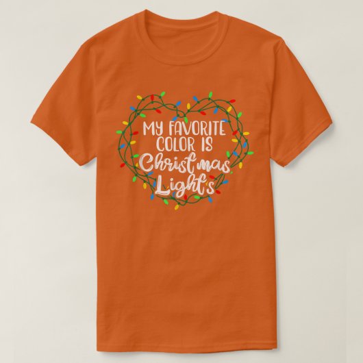 Mijn favoriete kleur is kerstlampjes vol van 10 m² t-shirt (Design voorkant)