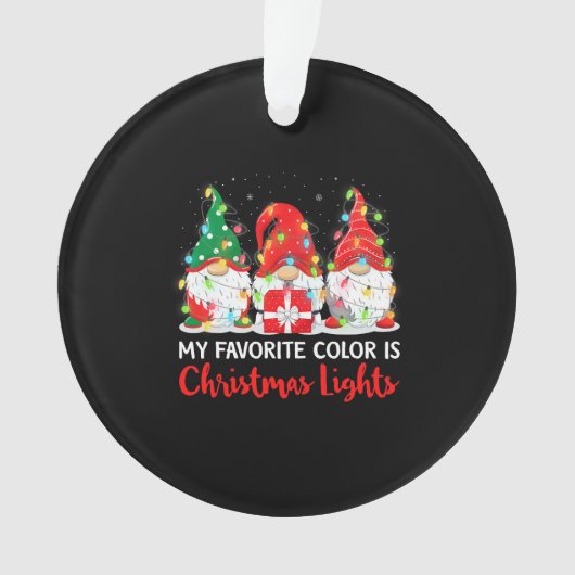 Mijn favoriete kleur is kerstlicht gom ornament (voorkant)