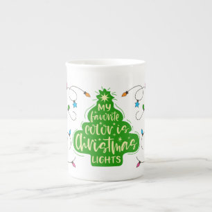 Mijn favoriete kleur is kerstlichtjes-99980 porselein kop