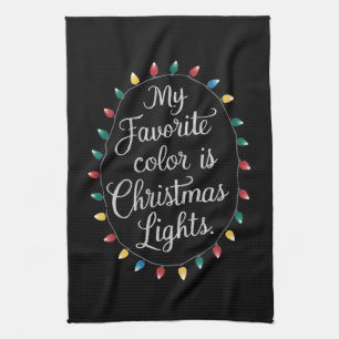 Mijn favoriete kleur is kerstlichtjes Kerstmis Vak Theedoek