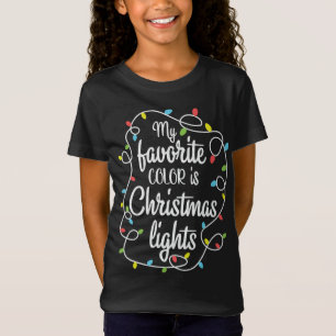 Mijn favoriete kleur is Kerstmis Lichten Xmas T-shirt