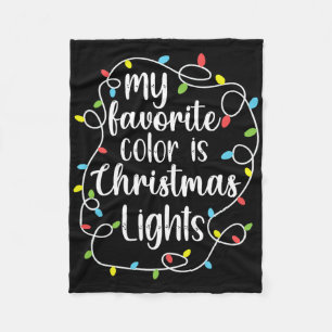 Mijn favoriete kleur is kerstverlichting fleece deken