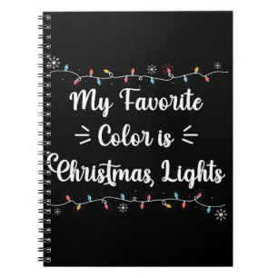 Mijn favoriete kleur is kerstverlichting Grappig K Notitieboek