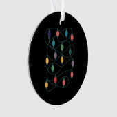 Mijn favoriete kleur is Kerstverlichting Grappige  Ornament (voorkant)