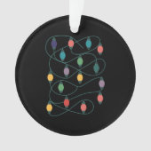 Mijn favoriete kleur is Kerstverlichting Grappige  Ornament (voorkant)