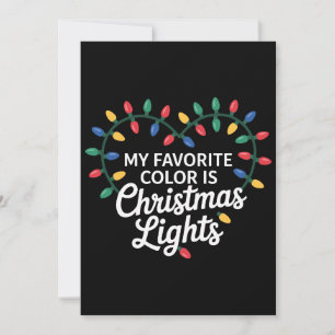 Mijn favoriete kleur is Kerstverlichting Hart Kers Kaart