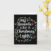 Mijn favoriete kleur is kerstverlichting kaart (Gele Bloem)