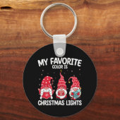 Mijn favoriete kleur is Kerstverlichting Kabouter Sleutelhanger (Voorkant)
