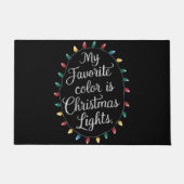 Mijn favoriete kleur is Kerstverlichting Kerstmis Deurmat (Voorkant)