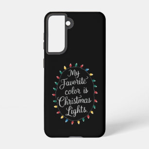 Mijn favoriete kleur is Kerstverlichting Kerstmis Samsung Galaxy Hoesje