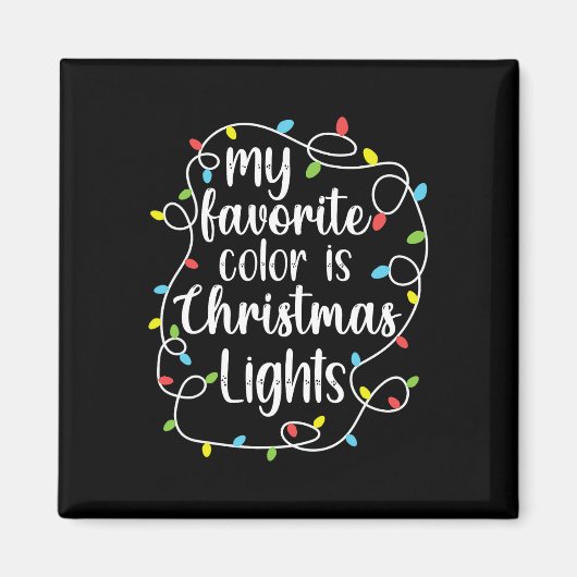Mijn favoriete kleur is kerstverlichting magneet (Voorkant)