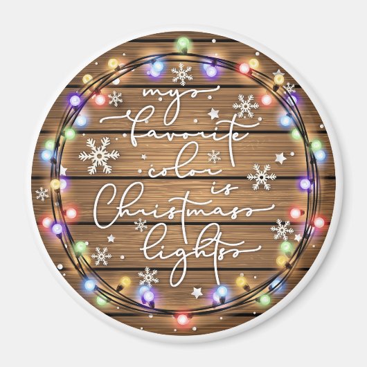 Mijn favoriete kleur is kerstverlichting magneet (Voorkant)