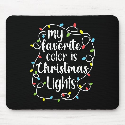 Mijn favoriete kleur is kerstverlichting muismat (Voorkant)